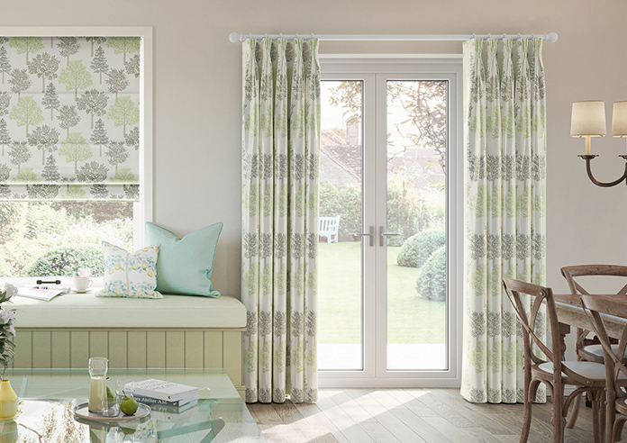 Coppice Faux Silk, Olive - Made to Measure Curtain - Image 3